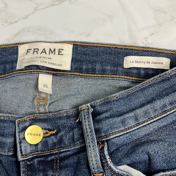 Frame Denim Women's Le Skinny De Jeanne Cotton-Blend Jeans Size 25 - Picture 2 of 9